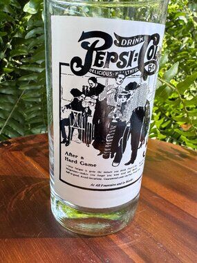 Vintage 1979 Pepsi-Cola Soda Fountain Glass - After a Hard Game